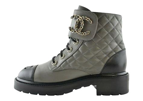 chanel new quilted leather combat boots|knee high chanel boots.